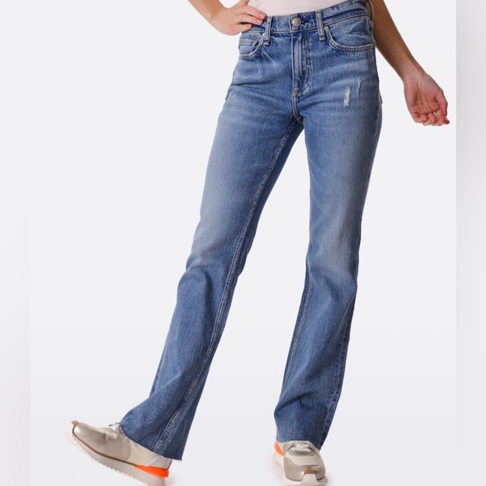 rag & bone Medium Blue Bootcut Jeans